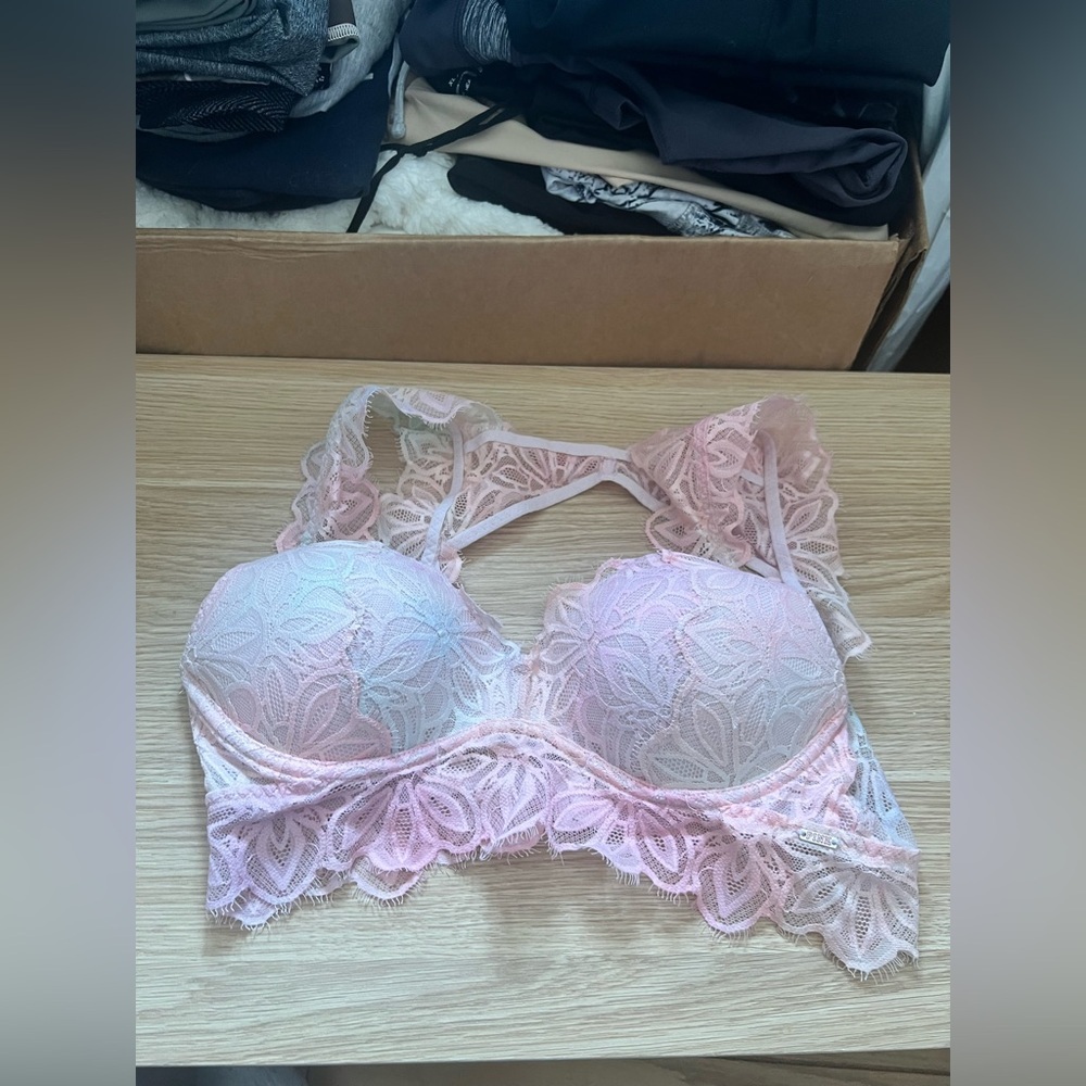 VS | Pink - Cotton Candy Fairy Lace/Date Push Up Bralette
